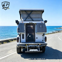 Huntoo Pop up Truck Camper Soft Side Aluminum Pick up Truck Bed Camper pour F150 Hilux Silverado