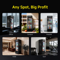 Distributeur automatique intelligent HAHA 360 AI, capacité 200-300, combo snacks et boissons, surveillance à distance 4G, lecteur de carte de crédit, prise en charge SDK
