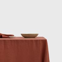 Nappe en lin délavé, résistante aux plis, rectangulaire, pour mariage, restaurant, décoration intérieure - Vente en gros usine