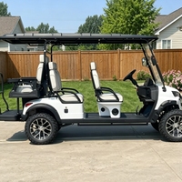 Carrito de Golf Eléctrico Personalizado de 6 Plazas con Batería de Litio, Homologado para Circular por la Calle, con Asientos Plegables para Turismo y Campos de Golf