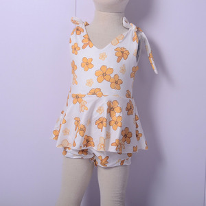 A26-14 OEM/ODM Mono de Verano para Niñas, Sin Mangas, Largo a Media Pantorrilla, Tirantes Ajustables, Estampado de Leopardo - Product Image 2