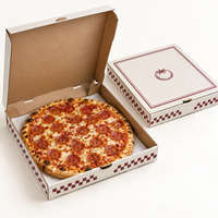 Boîtes à pizza personnalisées avec logo imprimé, emballage en carton ondulé carré avec tailles personnalisées pour les restaurants à emporter