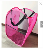 58*36cm poignées pliables 2 faces imprimé sale Portable grande capacité vêtements de blanchisserie maison chambre articles divers jouets panier de rangement