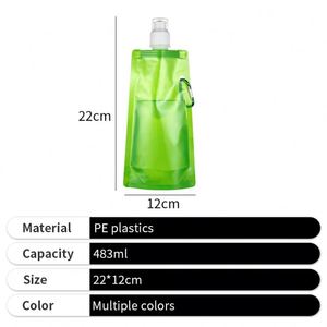Botella de Agua Plegable Personalizada de 483 ml para Campamento, Promocional, Deportiva - Product Image 2