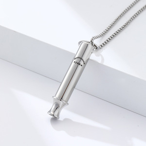 Collar Antiestrés <span class=keywords><strong>Atila</strong></span>, Collar de Respiración Minimalista Personalizado, Respiración Consciente, 528 Hz, Acero Inoxidable Chapado en Titanio - Product Image 3