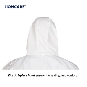 Chất Lượng Cao Không Dệt Dùng Một Lần Hazmat Phù Hợp Với Nặng Hóa Chất Phun An Toàn Coverall Loại 5/6 Dùng Một Lần Bảo Vệ Coverall - Product Image 5