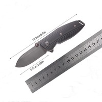 Couteau pliant de camping en plein air, lame de 6,8 cm, longueur totale de 16,5 cm, manche G10, acier 3CR13, outil de survie portable et tranchant, qualité DIY