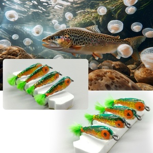Combo de Señuelos de Pesca Litter Stupid de 4 Piezas por Caja, con Anzuelo con Espina, para Pesca con Mosca en Agua Dulce y Salada, Directo de Fábrica - Product Image 5