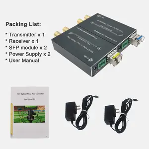 <span class=keywords><strong>Convertisseur</strong></span> fibre SDI 12G avec Tally et RS485, connecteur fibre SMF LC, 20KM, émetteur-récepteur vidéo fibre SDI 12G - Product Image 4