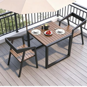 Conjunto de Comedor de Jardín de Diseño Moderno, Muebles de Exterior de <span class=keywords><strong>Alta</strong></span> Calidad para Terraza y Balcón de Hotel, Combinación para Ocio - Product Image 4