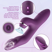 3 In 1 Weibliche Vaginal Masturbation Tools Saugen Lecken Vibrator G-Punkt Klitoris Stimulation Heizung Kaninchen Vibrator für Frauen