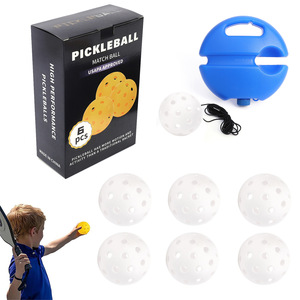 Blue Water Fill Base Self Return Tether 3 Pickleballs Elastic Cord Stable Ground Pickleball <b>Trainer</b> With Weighted Base Pro Kit - Product Image 5