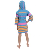 Peignoir à rayures colorées pour enfants, vêtements de plage 100 coton de haute qualité, ne fait pas de transpirant, sans visière