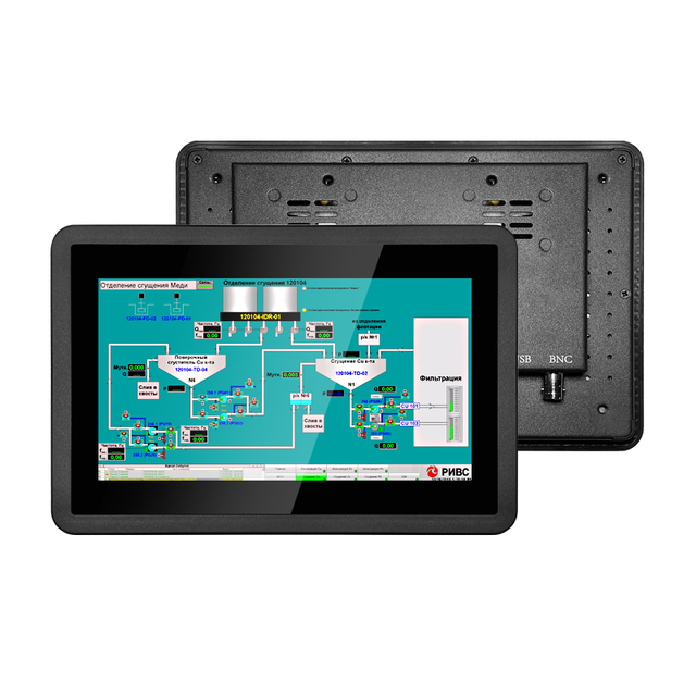 10.1 Inch 1280*800 IPS LCD Industrial Flat Panel Embedded Mount Capacitive Touchscreen Monitor HD-MI VGA USB Built in Speaker