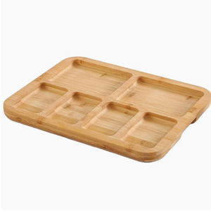 Bandeja de Madera para Delicatessen con Divisiones, Plato para Queso, Frutas y Postres, Uso Residencial - Product Image 1