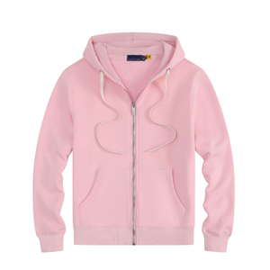 Herens en dames winter hoodie met ritssluiting, aanpasbaar, losvallend, effen, effen gekleurd, vrijetijdskleding, jogging - Product Image 5