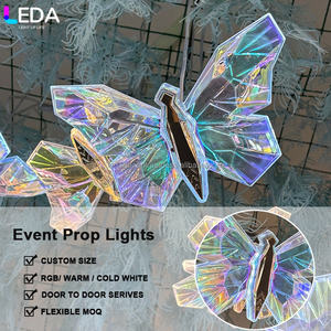 LEDA Sparkling Butterfly Prop Light Colorful Iridescent Crystal Look Decor for Wedding Events Decor - Product Image 2