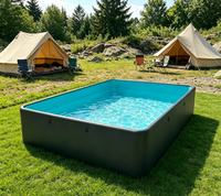 Tiefer Aufblasbarer Pool mit Drop-Stitch-Technologie, Erwachsenengröße, Aufblasbarer Pool für Persönlichen Garten, Outdoor-Sommerspaß im Wasser