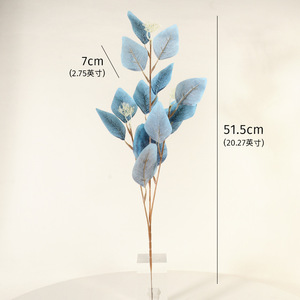 Artificial Eucalyptus Leaves Single Stem Plastic Decorative Flower Indoor <b>Wedding</b> Home Decoration Eco Friendly - Product Image 3