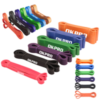 OKPRO fábrica al por mayor logotipo personalizado naturaleza bandas de resistencia gimnasio entrenamiento ejercicio Pull-Up Assist bandas de ejercicio