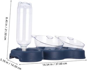 Fabricant en gros de bols portables en plastique pour chien avec bouteille d'eau - Product Image 2