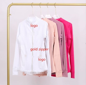 S-3XL Großhandel Damen Sport jacke Yoga Wear Leggings Anzug Lulu Gleicher Stil Laufen Fitness Yoga Sporta nzug 2-teiliges Set - Product Image 2