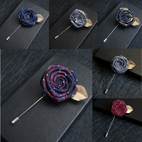 Broche de chemise, ruban, rose, corsage pour uniforme scolaire, fleur de poche, épingle de col, accessoires de poitrine
