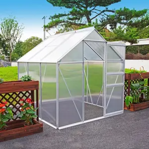 Low Cost Custom Color Single Door Outdoor Garden Aluminum Modern Windproof Greenhouse