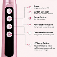 Machine à ongles rechargeable 35000 tr/min 2-en-1 avec lampe UV LED, stylo perceuse électrique pour le durcissement du vernis gel, manucure OEM ODM