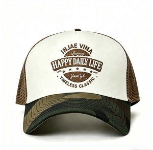 Gorra Trucker de Camuflaje Bordada Personalizada, Gorra de Béisbol de 5 Paneles con Malla Trasera para Hombre y Mujer, Protección UV, Gorra para Exteriores - Product Image 1