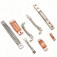 Connecteur à basse résistance multi-styles en cuivre tressé flexible à terminaison métallique sertie pour transformateur et stockage d'énergie