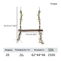 Échelle à bascule en bois pour perroquet avec jouet d'auto-entretenissement et anti-ennui pour accessoires de cage à oiseaux