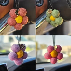 Elija Su Color, <span class=keywords><strong>Precio</strong></span> al por Mayor, Ambientadores Personalizados Redondos con Forma de Margarita para Autos, Difusor de Ventilación, Bolas de Lana, Flores para el Hogar y Autos - Product Image 4