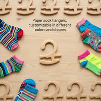 Crochets de présentation en carton recyclable en gros, crochets suspendus en papier pour chaussettes, gants, chapeaux, emballage de vente au détail, cintres en carton