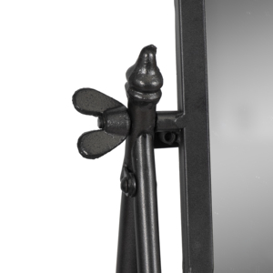 Specchio da terra rettangolare con cornice in metallo su supporto, a figura intera, per camera da letto, dormitorio, bagno, ufficio, decorazione. - Product Image 4