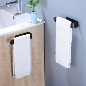 Porte-serviettes Saint Ruijia en acier inoxydable, sans perçage, accessoire de salle de bain, capacité de charge de 3 kg, montage mural - Product Image 1