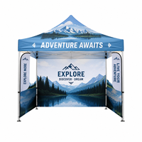 Tente Pop-Up Double Personnalisable en Tissu Oxford Imperméable Imprimé pour Événements Extérieurs, Marque Da Niu, Abri Promotionnel avec Logo Personnalisé