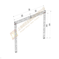 Motif carré de cadre de portail en alliage d'aluminium de 300mm X 300mm pour les écrans d'éclairage de toit d'événement de scène