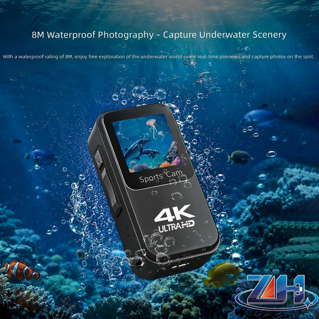 Sport Camera Waterproof Mini Sport Camera Pocket Camera 4K Video 64MP Photo Resolution WiFi OEM ODM Factory Direct