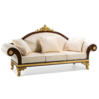Nouveau design 2 3 places en forme d'arc classique style européen luxe couronnes canapé maison classique canapé salon meubles canapé