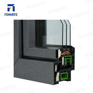 Cửa sổ và cửa ra vào khung <span class=keywords><strong>ISO</strong></span> tiêu chuẩn uPVC cửa sổ và cửa ra vào nhựa PVC ngang hiện đại căn hộ trượt Windproof đời - Product Image 2