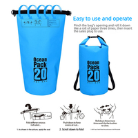 Sac à dos imperméable en polyester pour camping en plein air avec poche durable pour téléphone, idéal pour la plongée en apnée, la plage et comme sac seau