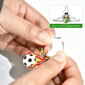 Segnaposto per bicchieri da vino per tifosi di calcio, mini anelli identificativi per tazze con bandiere per feste, partite, ciondoli per bottiglie di birra, souvenir - Product Image 2