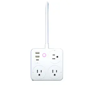 US standard socket power board travel socket square convenient to carry 20W fast charging type-c/2USB1.5m extension cable