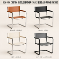 Fauteuil scandinave en acier inoxydable de style Bauhaus 'Mr Popular' pour le bureau, les loisirs et la salle à manger