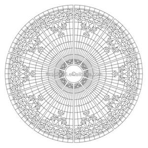 Éclairage de plafond personnalisé de style européen en verre Tiffany Skyline, bloc de verre massif en forme de dôme pour hall et réception - Product Image 6