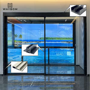 Puertas y Ventanas Panorámicas de <span class=keywords><strong>Vidrio</strong></span> <span class=keywords><strong>Fijo</strong></span> para Toda la Fachada, Puertas Corredizas de <span class=keywords><strong>Vidrio</strong></span> Personalizadas, Perfiles de Aluminio - Product Image 1