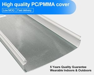 Moderne LED-Licht abdeckung Klarer prismatischer Polycarbonat-Lampen schirm für lineare LED-Beleuchtung - Product Image 6