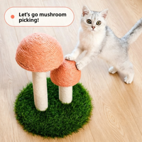Mini-griffoir pour chat en forme de tournesol avec base ronde, adorable forme de plante, en sisal, pour aiguiser les griffes, petit arbre à chat pour chatons