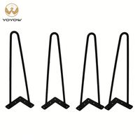 Jambes en épingle à cheveux en fil de fer pour table à manger, pour le salon et l'extérieur.